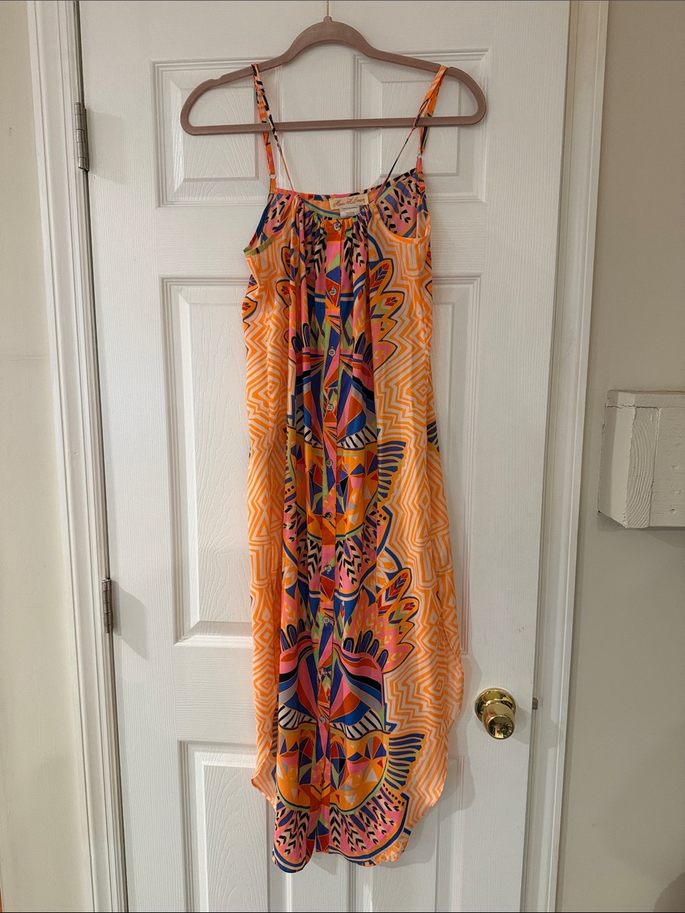 Vintage Mara Hoffman Printed Midi Dress